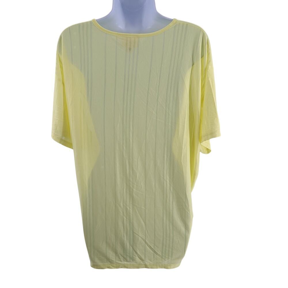 PURE DKNY Butter yellow women's boxy tshirt Size Large amazingly Soft - Picture 3 of 7